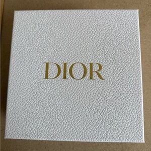 Dior White and Gold Textured Box 8.5 x 8.5 inches
